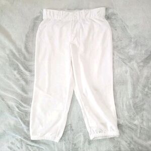 Adidas Mens Size Large Baseball Knee Length Pants White Rear Pockets HF6293 NEW